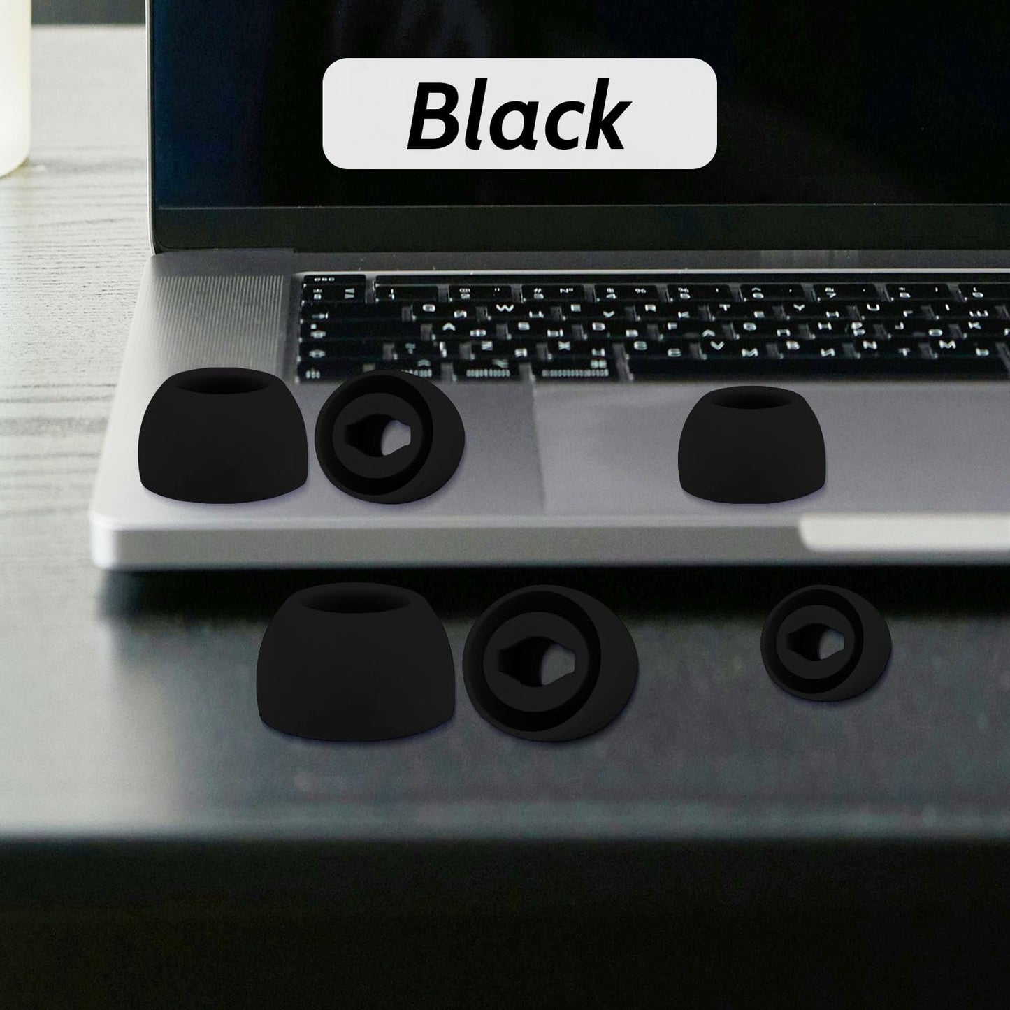 Miayaya 6 Pairs Galaxy Buds Pro Ear Tips, Soft Silicone Washable Ear Tips, Compatible with Galaxy Buds Pro 2021 SM-R190 Earbuds Tips Gels, Fit in