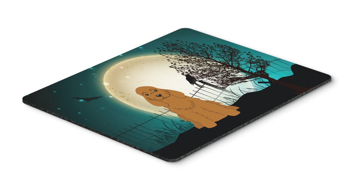 Caroline's Treasures BB2285MP Halloween Scary Cocker Spaniel Red Mouse Pad, Hot Pad or Trivet for Home Office Gaming Working Computers Laptop Mouse