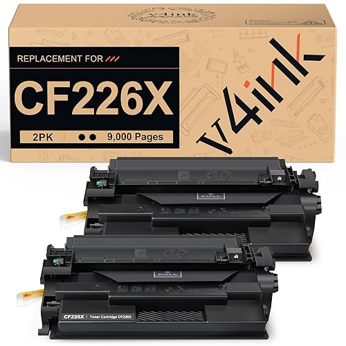 v4ink 2-Pack Compatible 26X Toner Cartridge Replacement for HP 26X CF226X Toner Cartridge High Yield Black Ink for HP Pro M402n M402dn M402dne M402dw