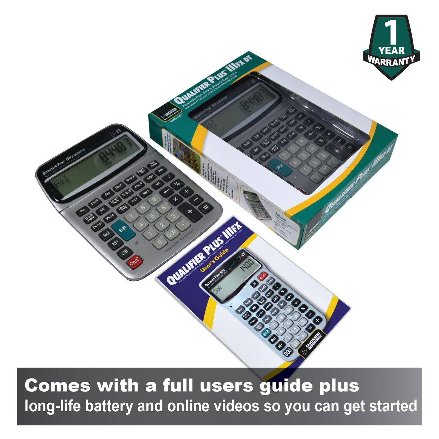 Calculated Industries 43430 Qualifier Plus IIIfx Desktop PRO Real Estate Mortgage Finance Calculator | Clearly-Labeled Keys | Buyer Pre-Qualifying |