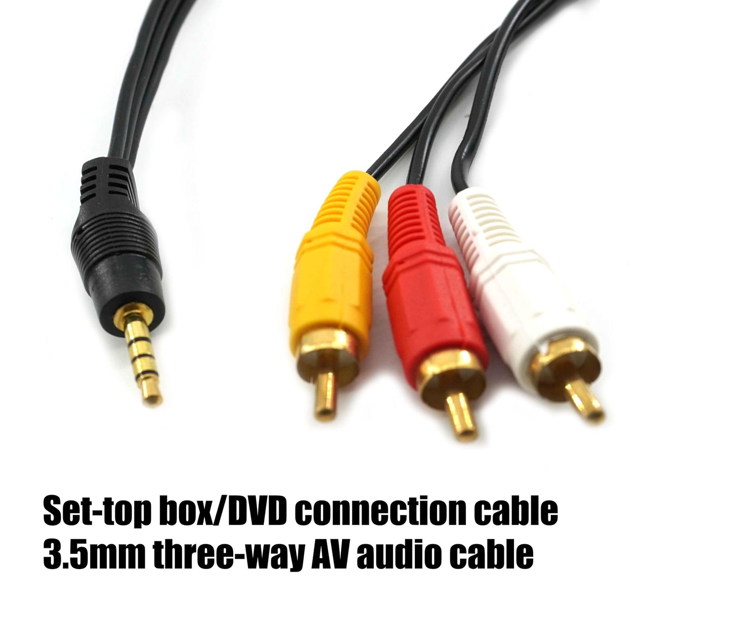 Replacement 1/3 Audio Cable 3.5mm to 3 RCA Audio AV Connection Cable TV Box Three Lotus Head AV Cable? Compatible with Smartphone, TV, MP3