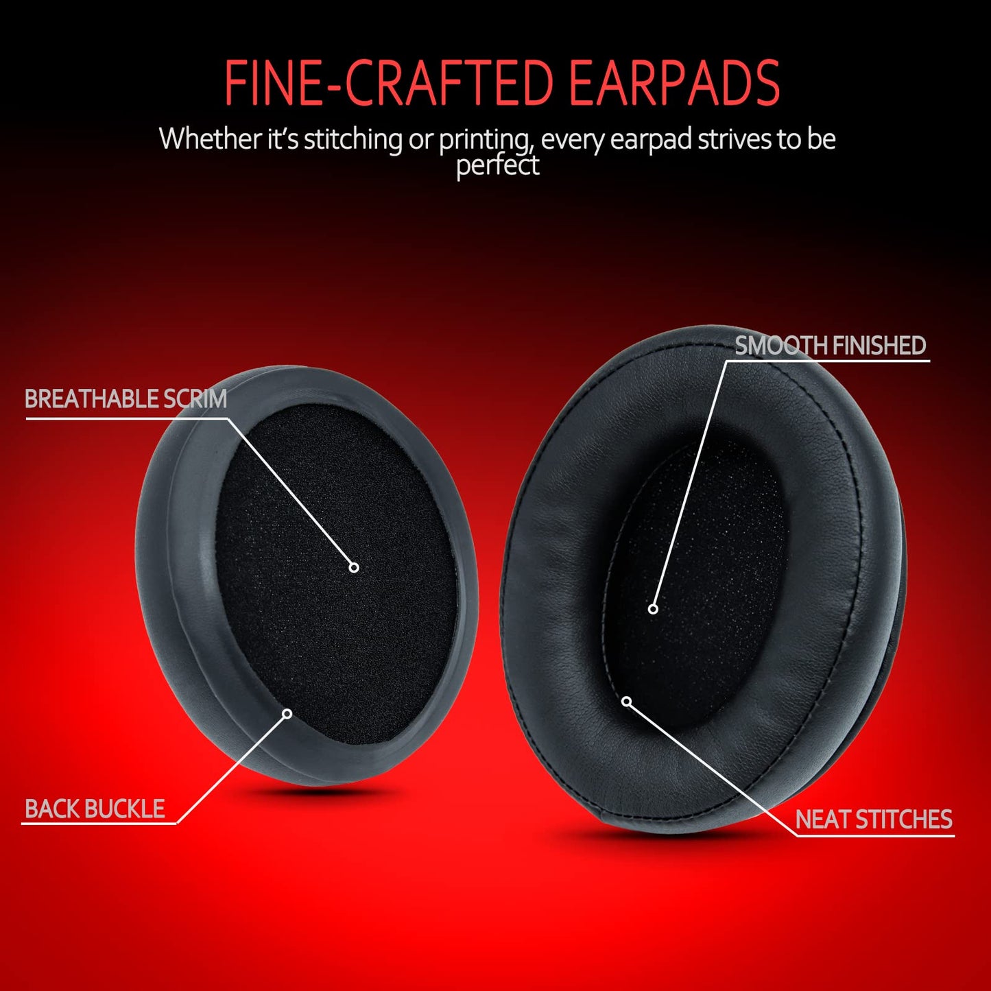 Krone Kalpasmos Replacement Earpads for HyperX Cloud 2, Hyper X Cloud Parts for HyperX ALPHA/1/2/WIRELESS/ALPHA S/CORE/Stinger/Flight/Mix, Soft