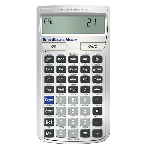 Calculated Industries 8025 Ultra Measure Master Professional Grade U.S. Standard to Metric Conversion Calculator Tool for Engineers, Architects