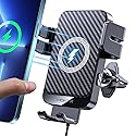 Wireless Car Charger, MOKPR 15W Fast Charging Auto-Clamping Car Charger Phone Mount Air Vent Cell Phone Holder Compatible iPhone 16/15/14/13/13 Pro/12