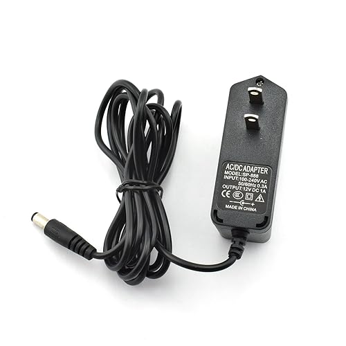 ZYAMY 12V 1A 12W AC/DC Power Adapter AC 110-240V to DC 12V 1000MA Power Supply Converter 2m Wire DC 5.5x2.5/2.1mm Charger for Router, STB, LED…