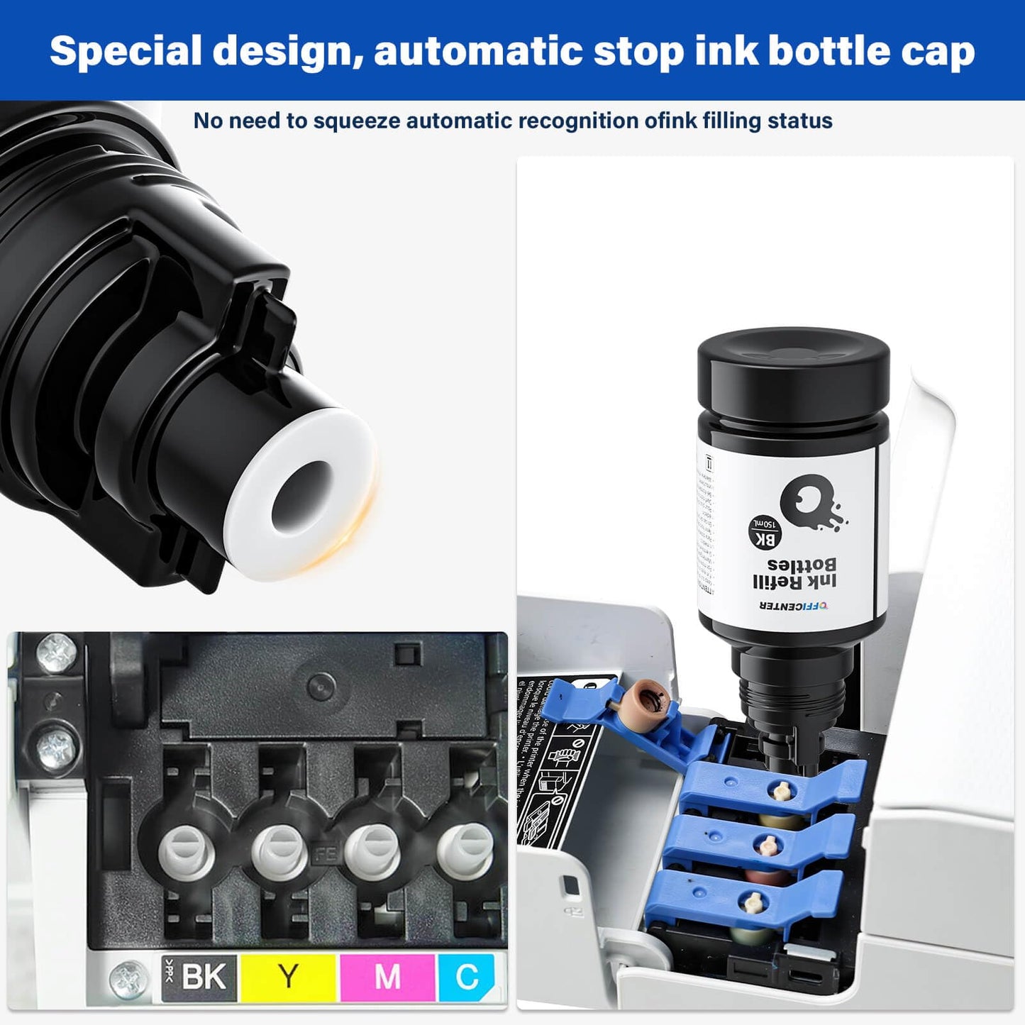 OFFICENTER Compatible Ink Refill Bottles for ET2760 ET-4760 ET2750 ET-3760 ET-2850 ET-15000 ST-4000 ST-2000 ET-3710 ET-3850 ET-3750 ET-4850 ET-3830