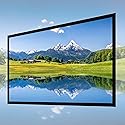 135inch Fixed Aluminum Frame Projector Screen, 16:9 HD 3D Ready Wall Mount Projection Screen for Indoor Movie Video Home Theater Cinema Office
