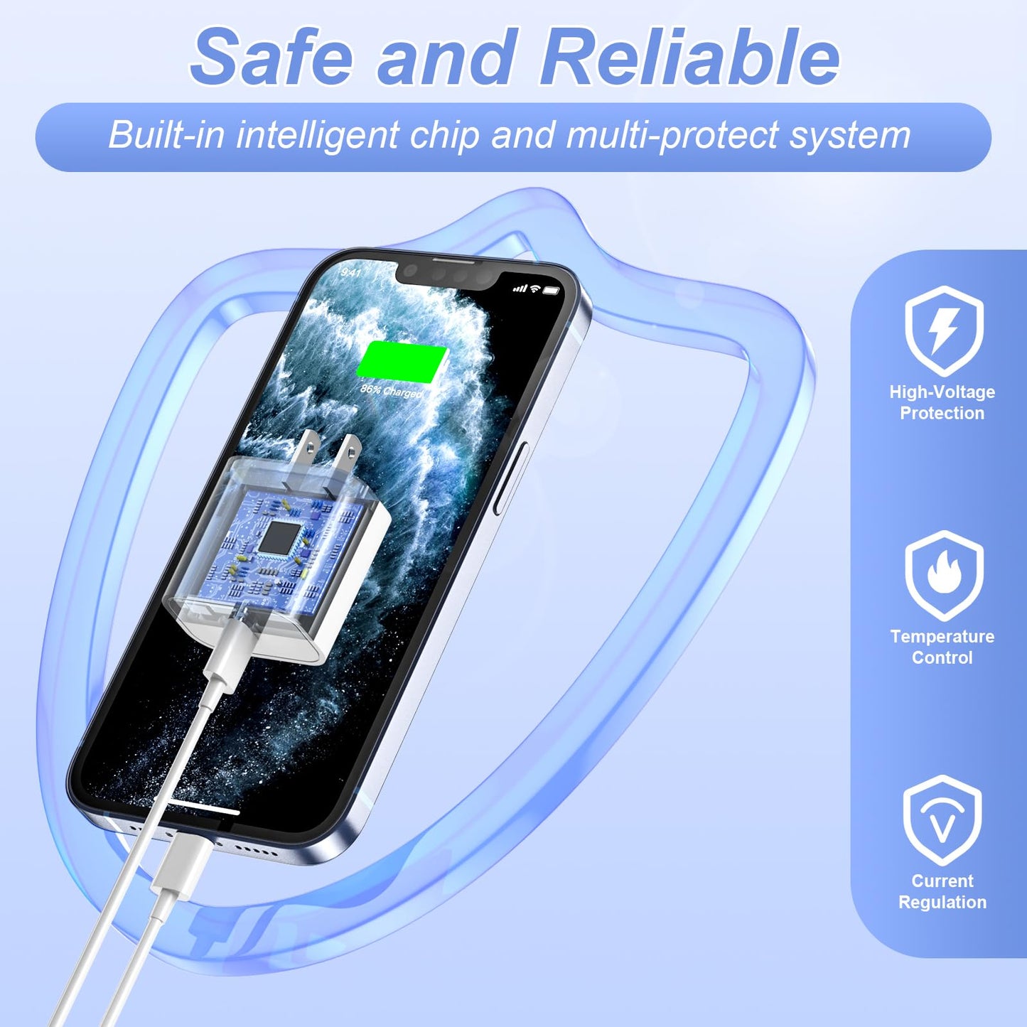 iPhone Charger Fast Charging,?Apple MFi Certified? 20W Type C Fast Charger Block with 6FT USB C to Lightning Cable for iPhone 14/13/13 Pro/12/12…