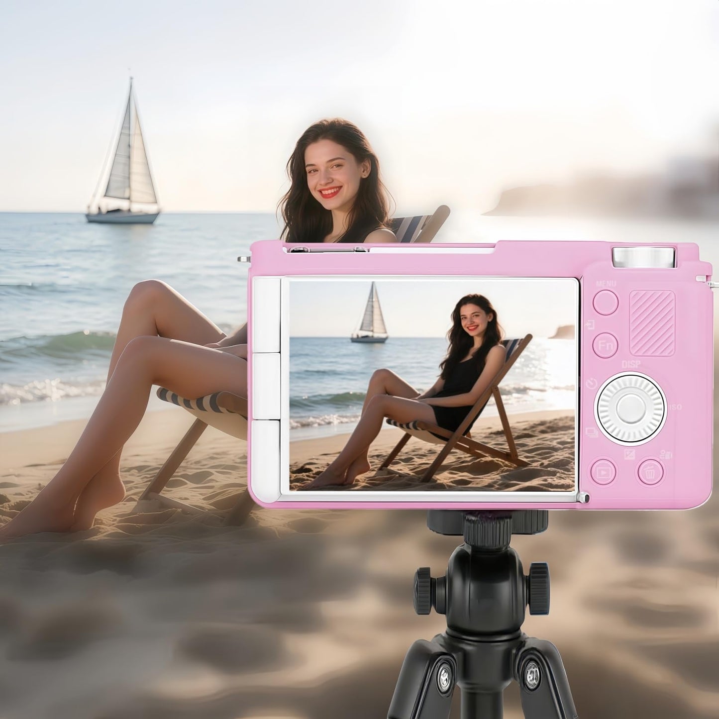 SZHSYJY ZV-E10 Case, Soft Silicone Protective Case for Sony ZV-E10 ZVE10 Camera,Comes with 2 Screen Protectors and 1 Wrist Strap. (Pink)