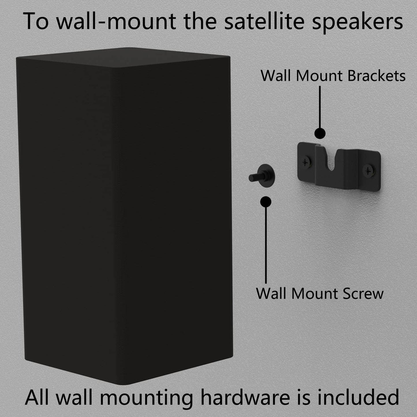 Ykxaecl Wall Mount Bracket for VIZIO Soundbars, Fits 11"-65" Soundbars, Mounts Satellite Speakers