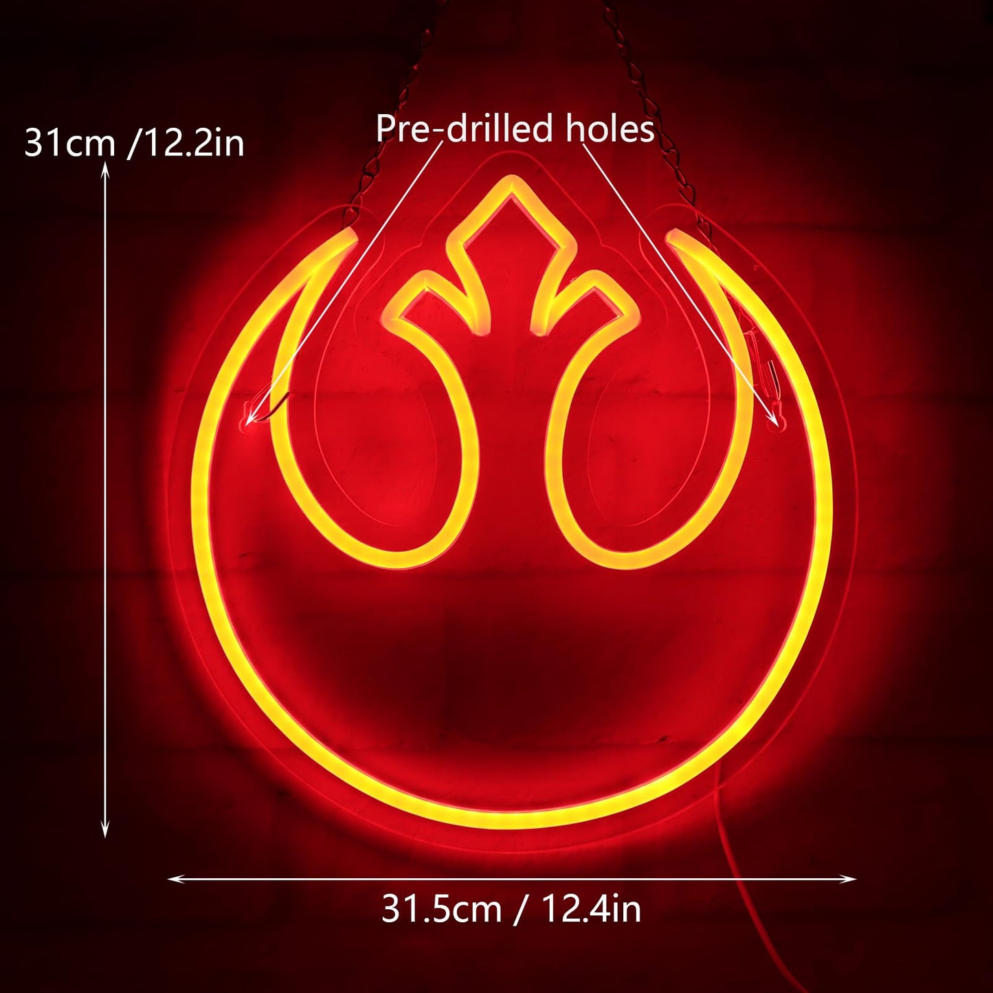Pugna Movie Logo Neon Signs for Wall Decor Neon Lights for Bedroom Led Business Signs Suitable for Man Cave Bar Pub Restaurant Christmas Gift Art