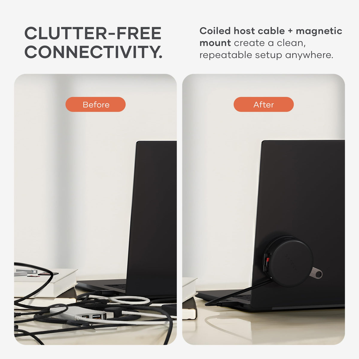 Satechi OntheGo 7-in-1 USB-C Hub, 4K/60Hz HDMI, 100W PD, Space Black