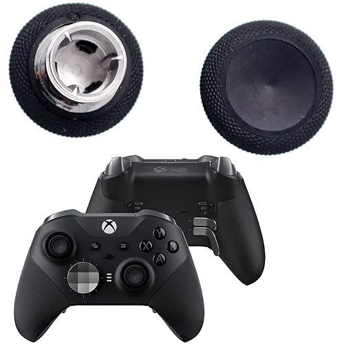 Deal4GO 2-Pack Short Concave Magnetic Analog Thumbstick Set Replacement for Xbox One Elite 2 Controller Standard Thumb Sticks Black (NOT FIT Elite