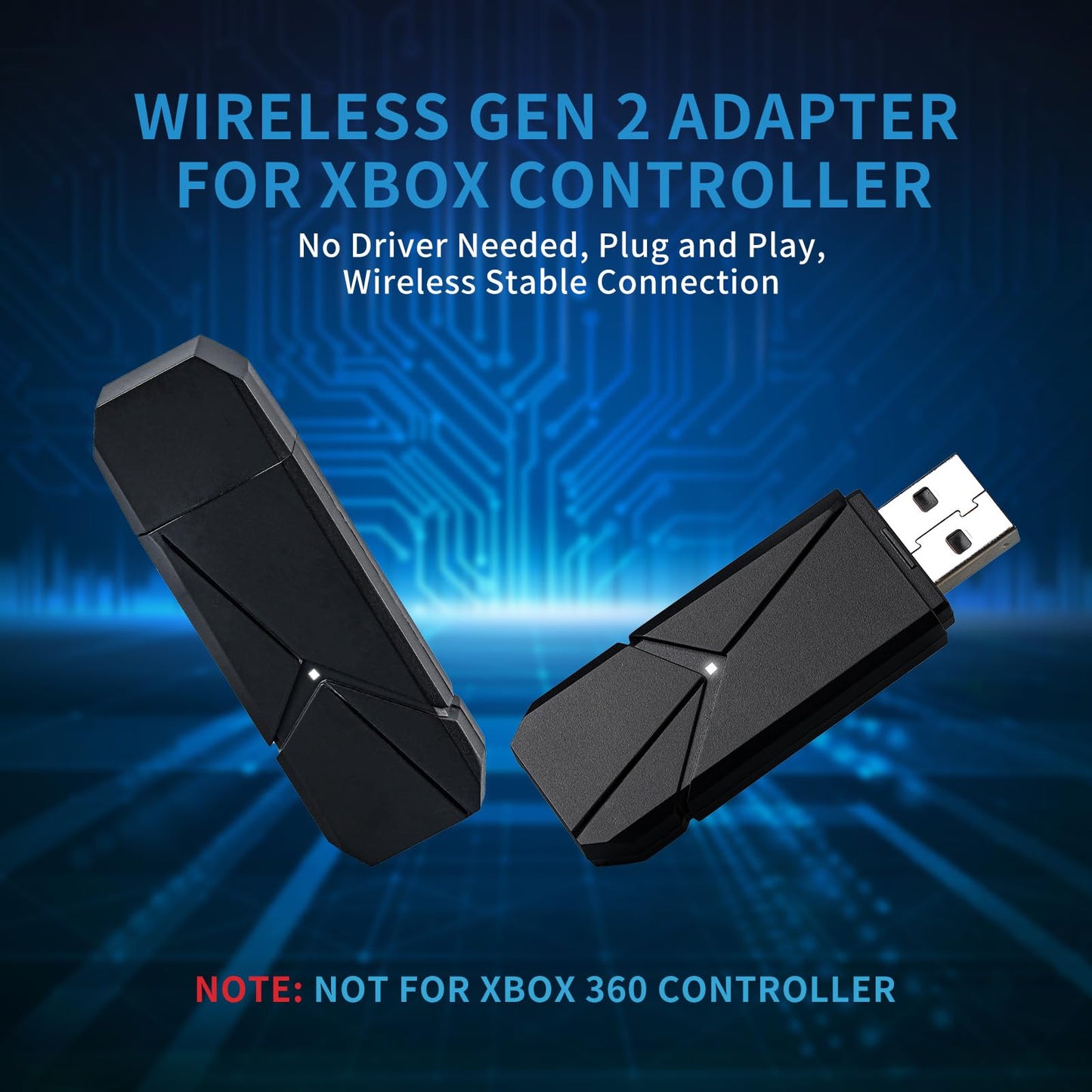 TECTINTER Wireless Adapter for Xbox One - Xbox Wireless Adapter for PC Windows 11/10/8/7,Original IC Chip Compatible with Xbox One/Series X|S/Elite
