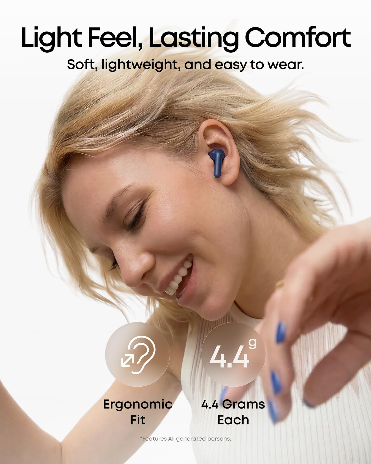 Soundcore Anker P42i Wireless Earbuds with Adaptive ANC for Daily Noise