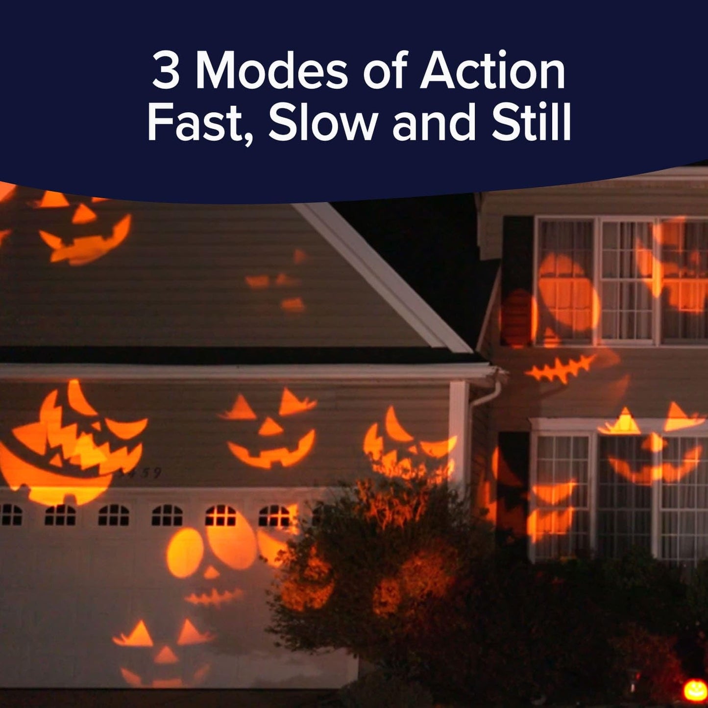 Star Shower Slide Show Halloween Holiday LED Projector, AS SEEN ON TV, Showcase Your Home With Full-Color Holiday Slides, Use 2 or More