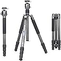 Carbon Fiber Tripod-INNOREL RT85C Super Professional Tripod Monopod Heavy Duty Stand Support Low Gravity Center 360°Panoramic ballhead for Digital