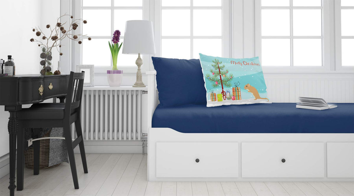 Caroline's Treasures CK4461PILLOWCASE Gerbil Mouse Merry Christmas Fabric Standard Pillowcase Lightweight Super Soft Easy Care Decorative Artwork