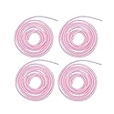 4Pcs Pink Spiral Cable Protecto Animal Proof Wire Repair, Cord Protector for Pets Headphone Saver Spiral Cable Wrap Strain Relief, Cord Sleeve