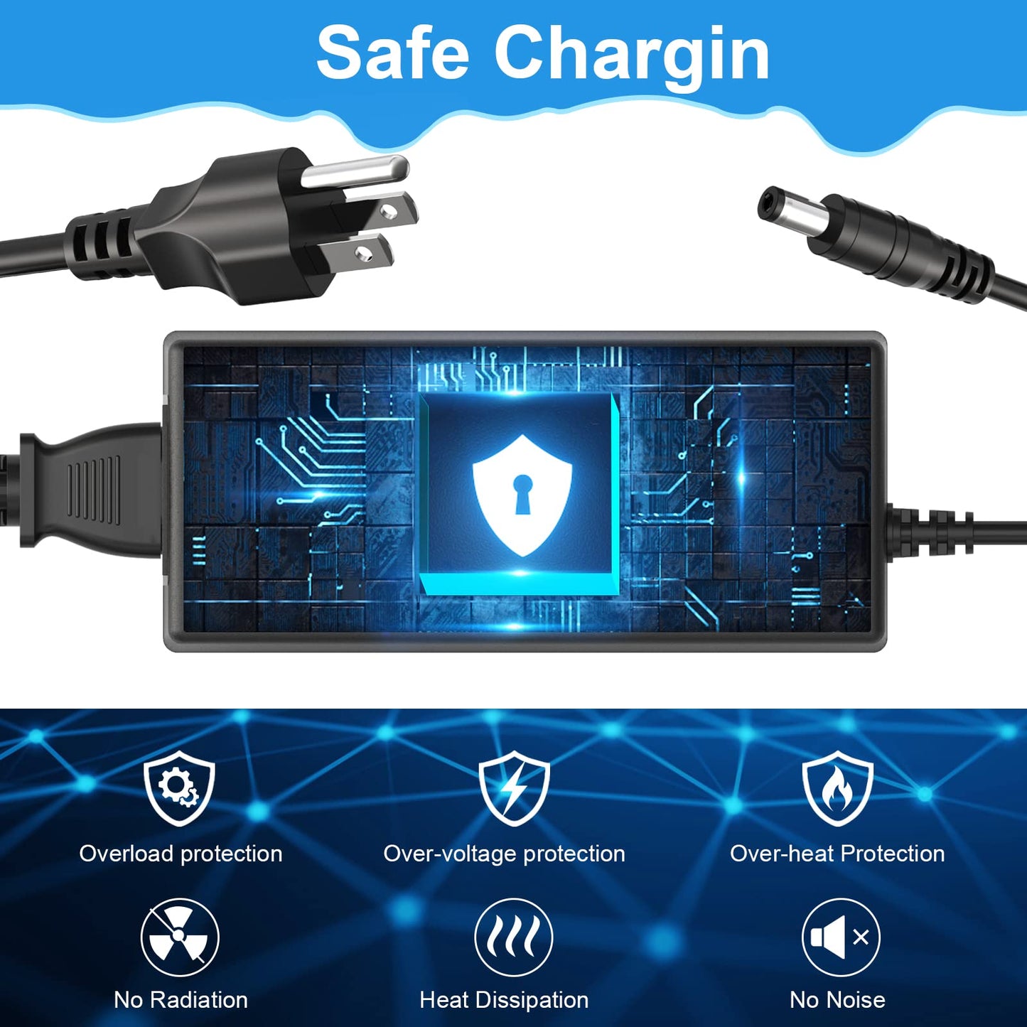 Shentian 100-240V Main to 12V Charger Socket,AC/DC Converter,Power Adapter (12V/10A)