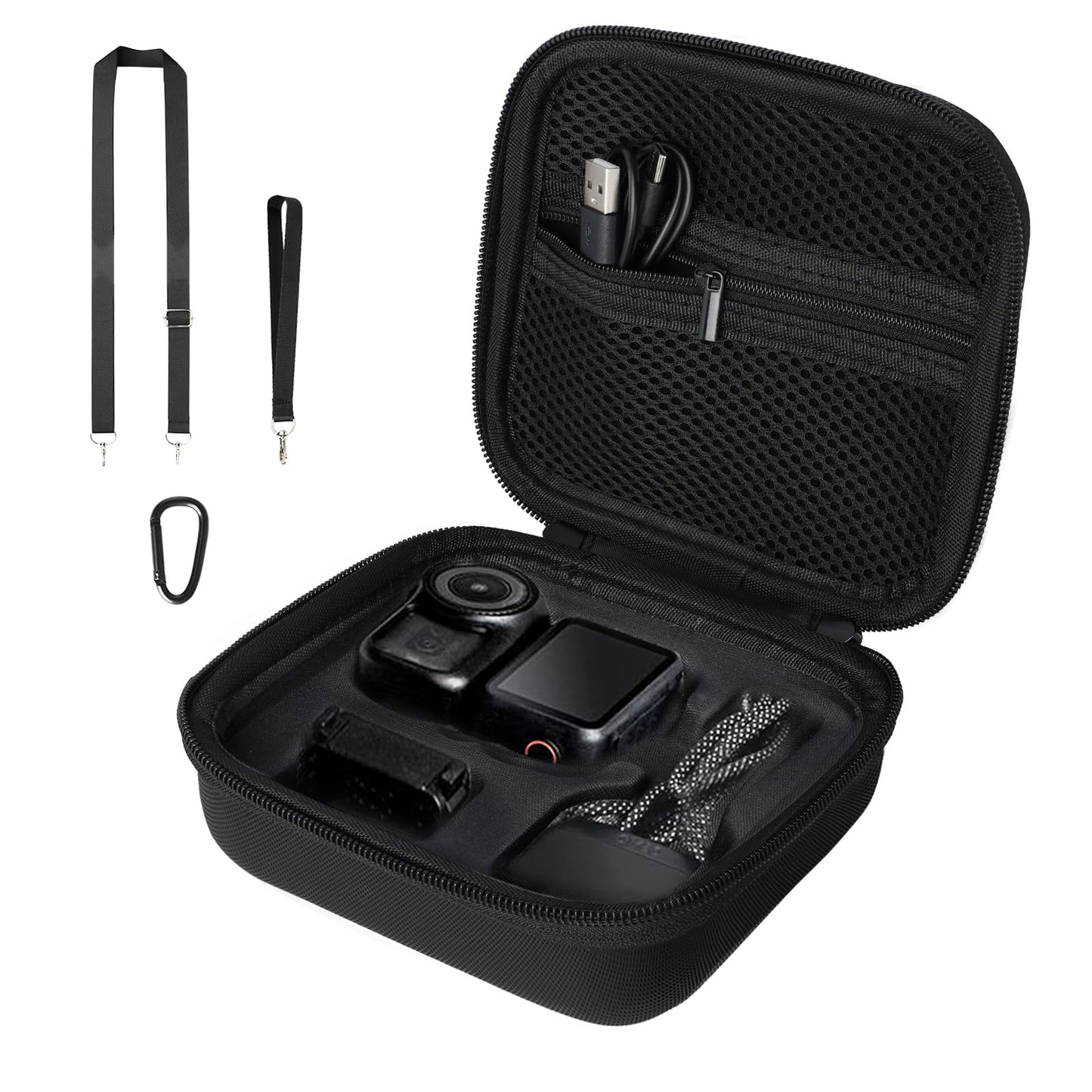Carrying Case For DJI Osmo Nano: PU Leather Hard Shell Storage Bag for Full Accessories - Portable Vlog & Travel Organizer for Creators, Vloggers