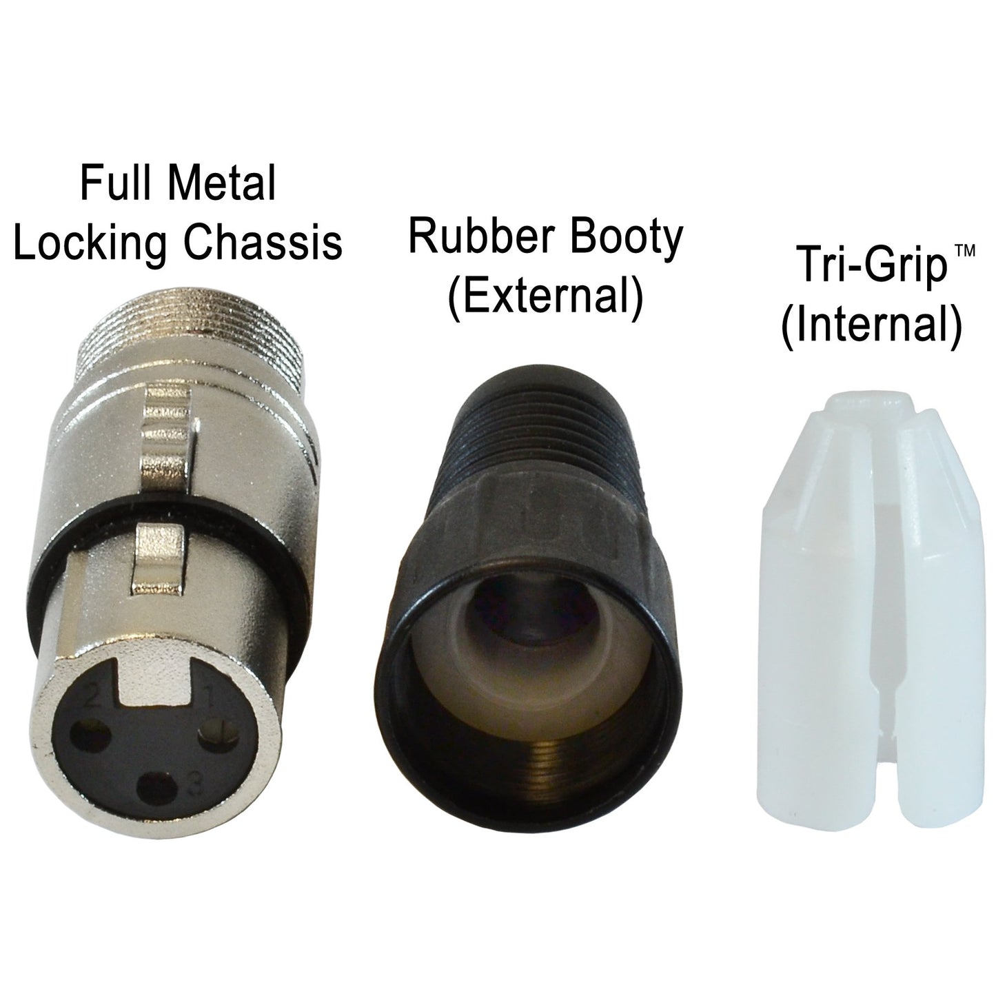 GLS Audio XLR Female Plugs Connectors XLR-F Plug - 20 Pack