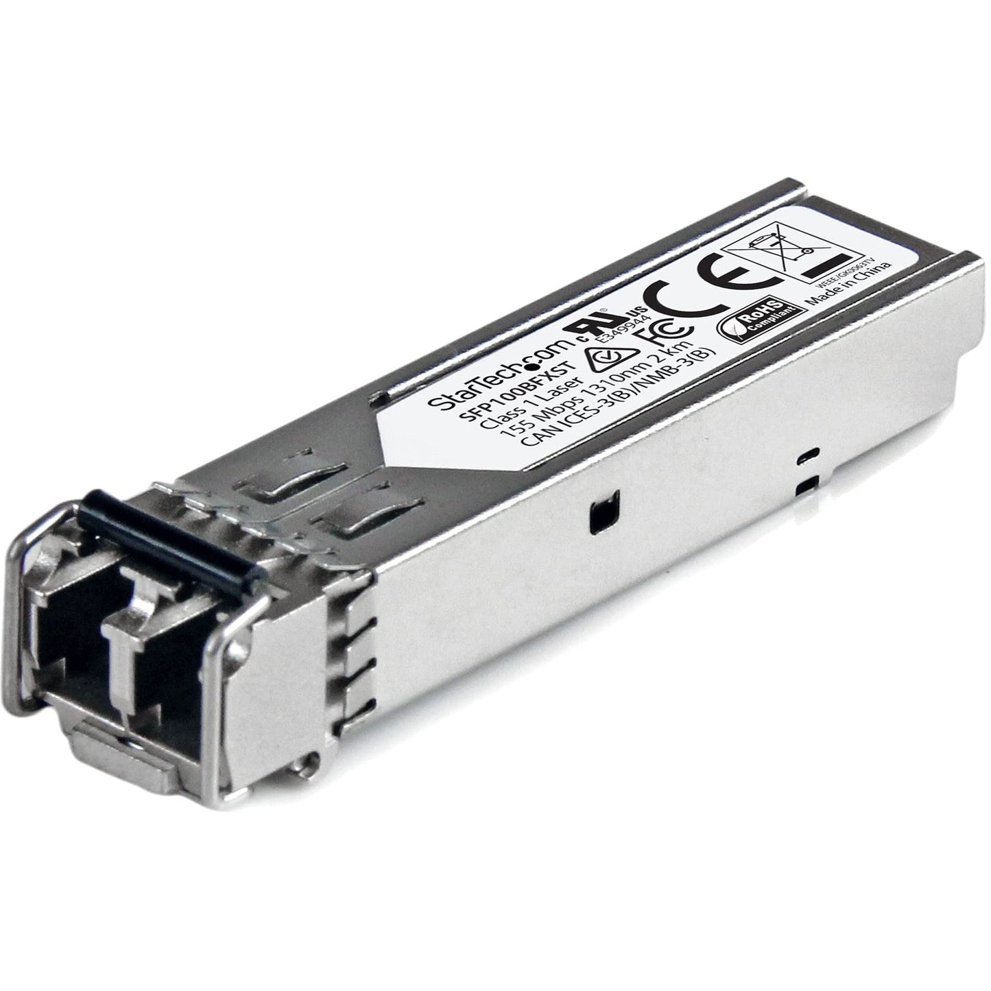 StarTech.com MSA Uncoded Compatible SFP Module - 100BASE-FX - 100MbE Multi Mode Fiber (MMF) Optic Transceiver - 100Mb Ethernet SFP - LC 2km - 1310nm