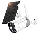 HAWKRAY Solar Security Outdoor Camera Wireless,Solar-Powered Rechargeable Battery,2K Resolution 3X Digital Zoom,WiFi Camera IP66,AI,PIR Motion