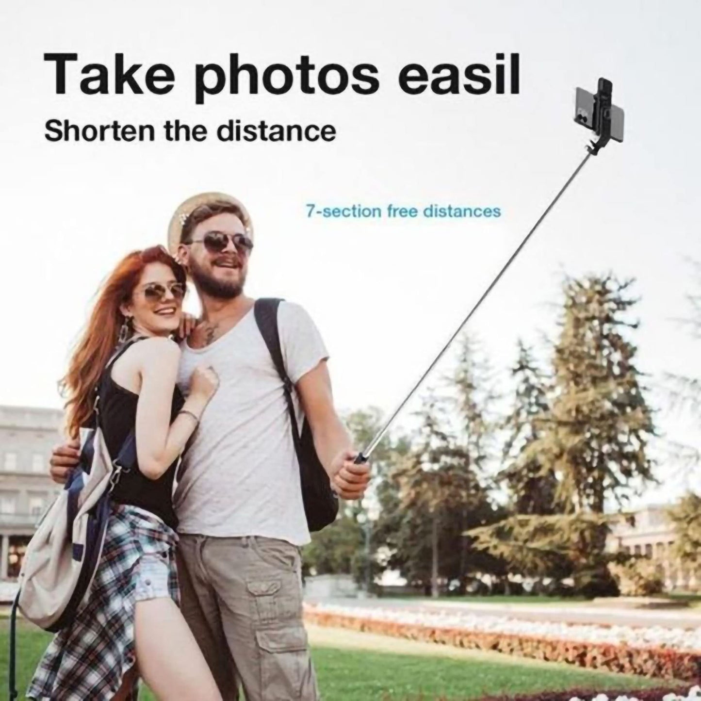 Anvirtue 6 in 1 Wireless Selfie Stick Wireless Foldable Mini Tripod with Fill Light Shutter Remote Control for iOS Android (Black)