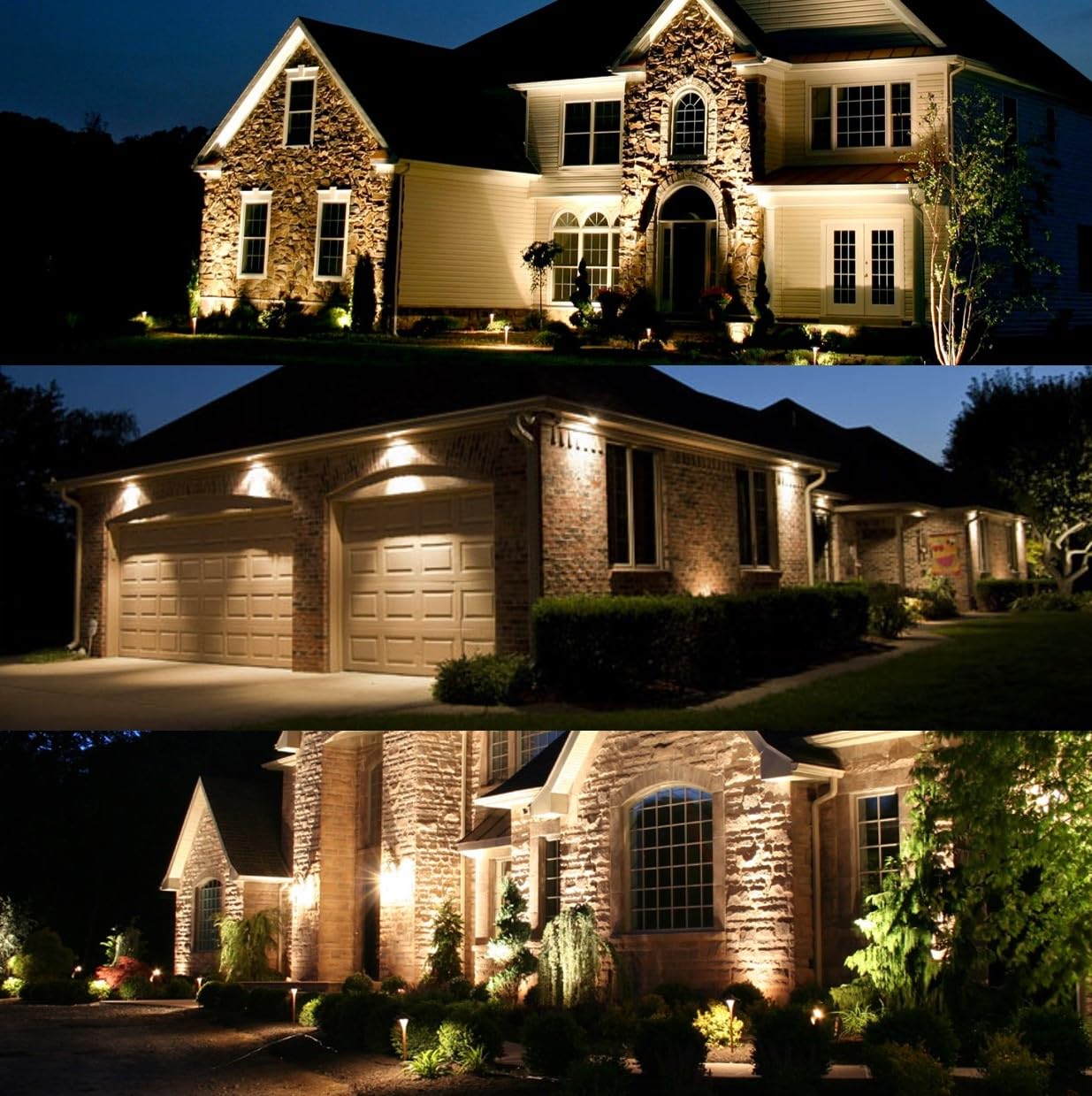 TOVEENEN LED Outdoor Spotlight 12W White Waterproof Landscape Spot Lights for Chrismas Yard House Flag Lighting, Daylight White 4000K, 120V 12W
