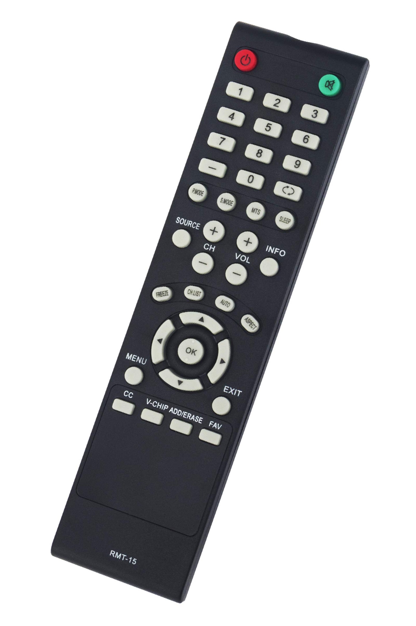 RMT-15 Remote Replacement fit for Westinghouse TV EW24T7EW EW24T8FW CW37T6DW VR5535Z CW46T6DW CW46T6DW CW46T9FW CW26S3CW DW46F1Y1 VR-3730 VR-6025Z