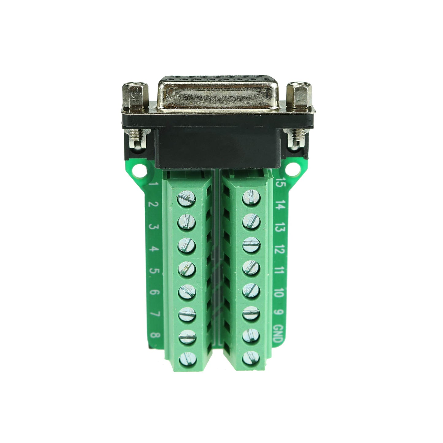 Twinkle Bay DB15 Connector to Wiring Terminal Db15 Breakout Board Solder-Free (Female Adapter with Nut)