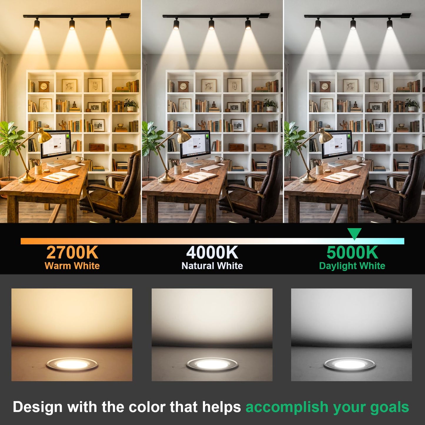 comzler GU10 LED Light Bulbs 50W Halogen Equivalent 5000K Daylight