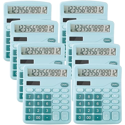 CACASO 12-Digit Calculator, Desktop Calculators with Big Buttons and Large Display,Office Calculators Desktop,Solar Battery Dual Power,Desk Calculator