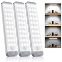 YANEGRT Under Cabinet Lights 3-Pack, 8.3 Inch Motion Sensor Light Indoor,USB-C Rechargeable 1500mAh Magnetic & Dimmable 30 LEDs Cool White