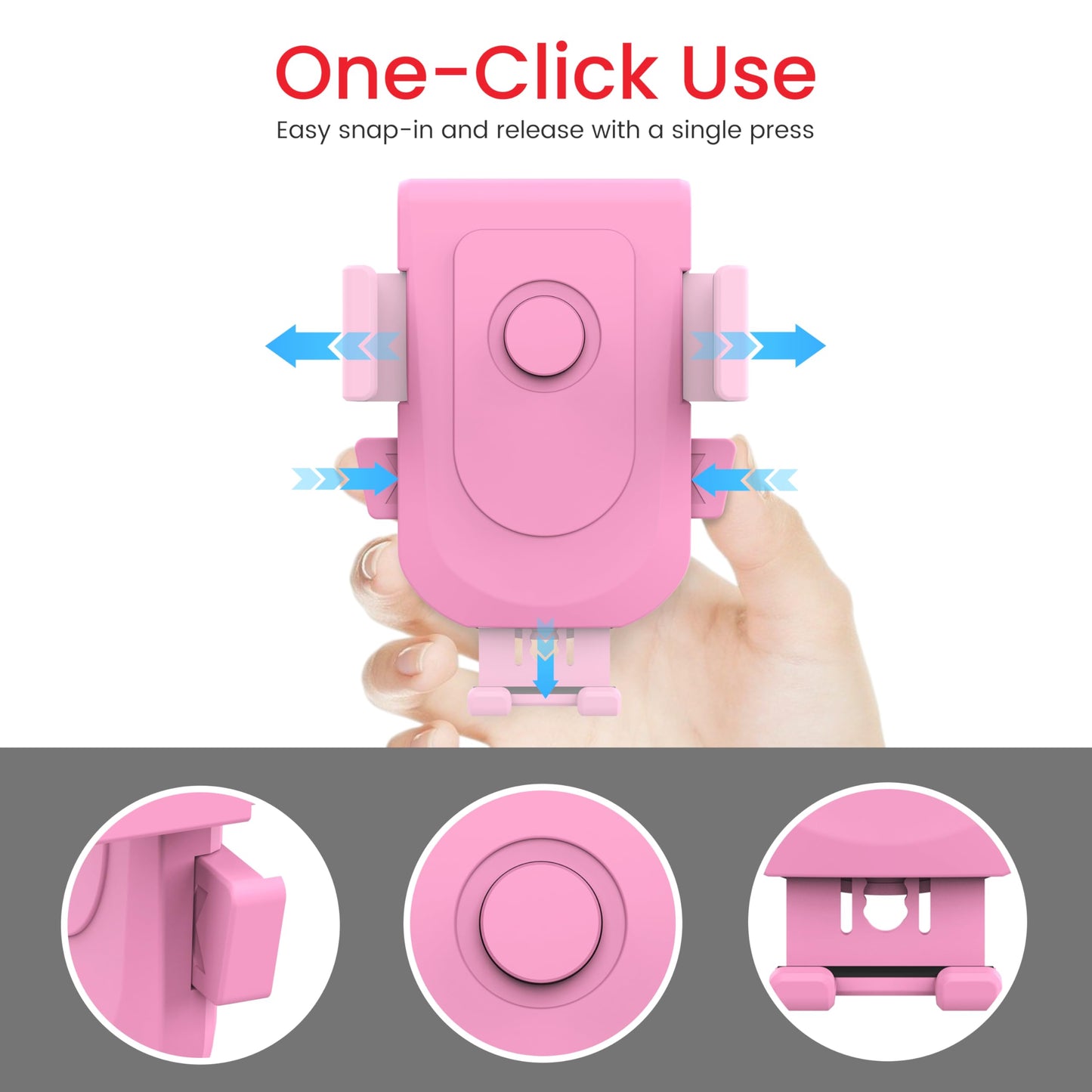 PLANTURECO Baby Stroller Phone Holder, Bike Phone Holder, Shopping Cart, Motorcycle Phone Mount, Golf Cart, Push Cart, Treadmill, Universal- iPhone