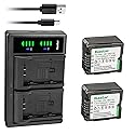 Kastar 2-Pack VW-VBG130 Battery and LTD2 USB Charger Replacement for Panasonic SDR-H80A, SDR-H80K, SDR-H80P, SDR-H80PC, SDR-H80R, SDR-H80S, SDR-H90