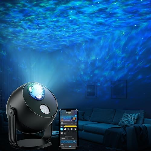 Govee Star Light Projector with Ocean Wave Ripple Effects, Works with Matter,Alexa and Google Assistant, 40+ Scene Modes, 18 White Noise Options, LED