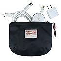 Rough Enough Small Tech Organizer Travel Case for Electronics Chargers and Cords, Cable Storage Bag, Everyday Carry, Blue