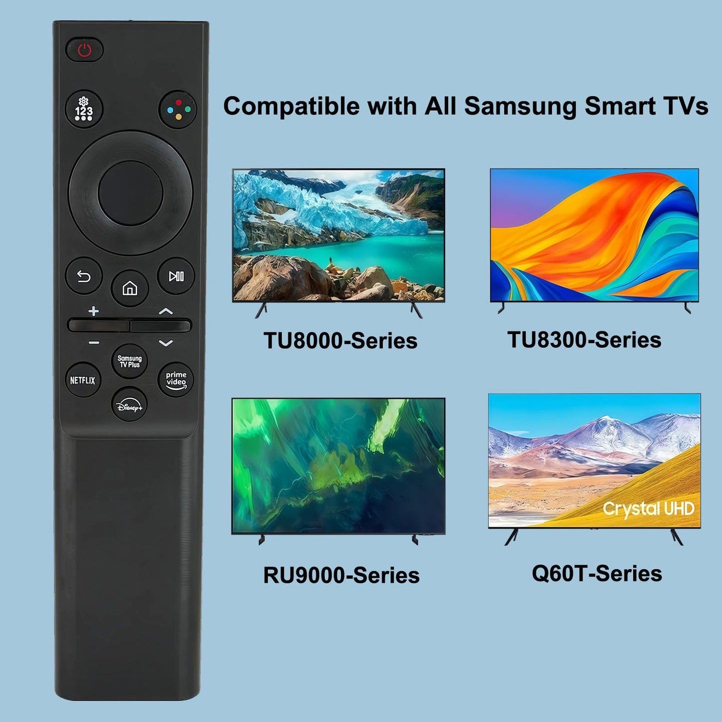 Replacement Remote Control for Samsung U8000F Smart TV UN43DU7200FXZA UN50DU7200FXZA UN55DU7200FXZA UN60DU7200FXZA UN65DU7200FXZA UN70DU7200FXZA