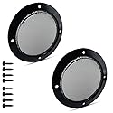 MARRTEUM 6.5 Inch Mesh Speaker Grills Covers with Screws Net Grille Protector Audio Horn Guard Decorative for DIY Home Audio and Car Speaker, Black, 2