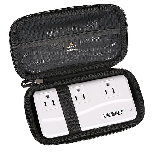 Aproca Hard Storage Travel Case for BESTEK Universal Travel Adapter 220V to 110V Voltage Converter (Black)
