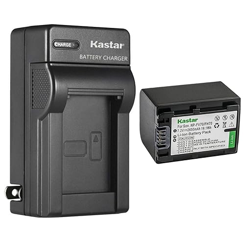 Kastar 1-Pack Battery and AC Wall Charger Replacement for Sony HDR-CX280, HDR-CX290, HDR-CX300, HDR-CX305, HDR-CX320, HDR-CX330, HDR-CX330E