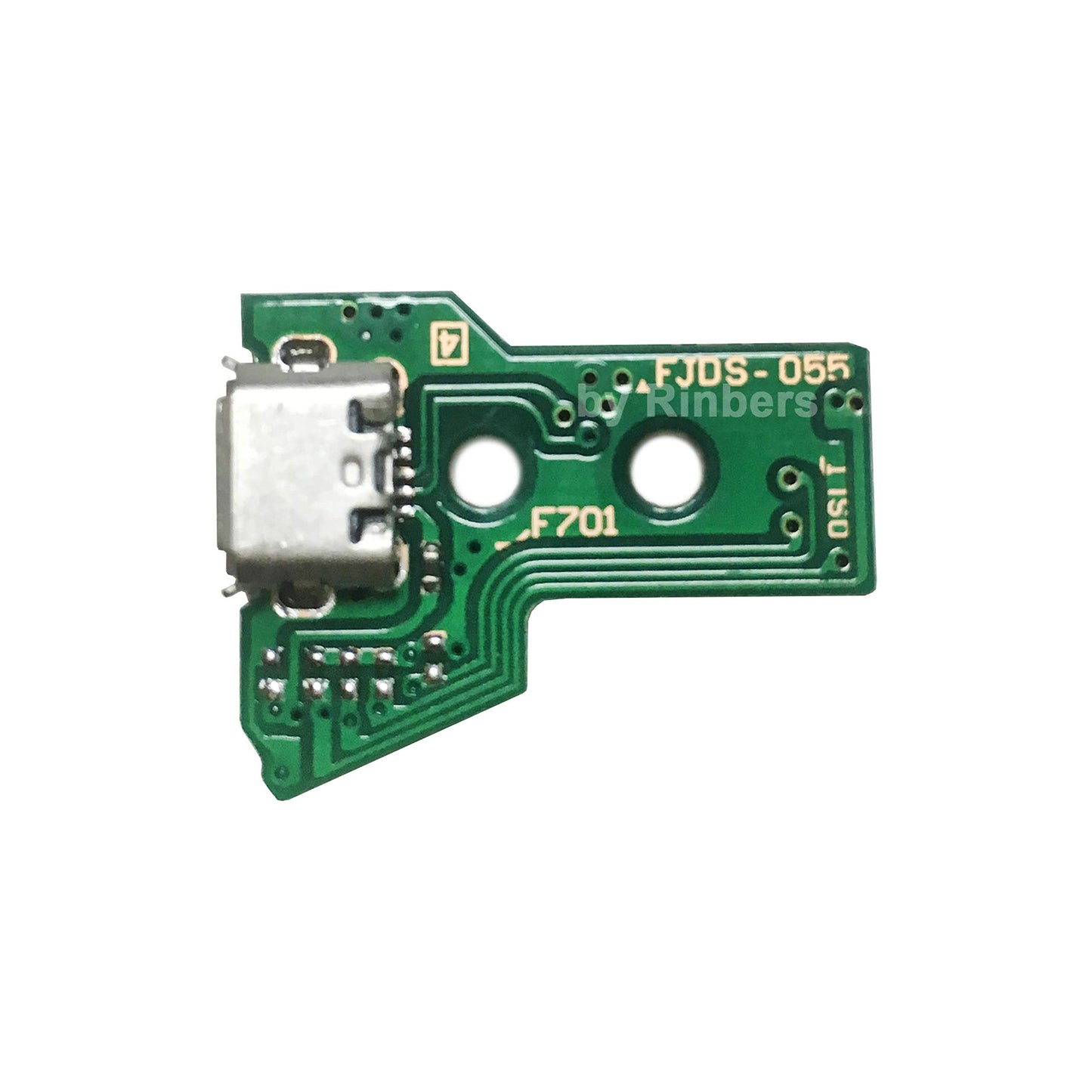 Rinbers® Pack of 2 JDS-050 JDS-055 Replacement Charging Port Micro USB Adaptor Charger Socket Circuit Board with 12 Pin Flex Cable