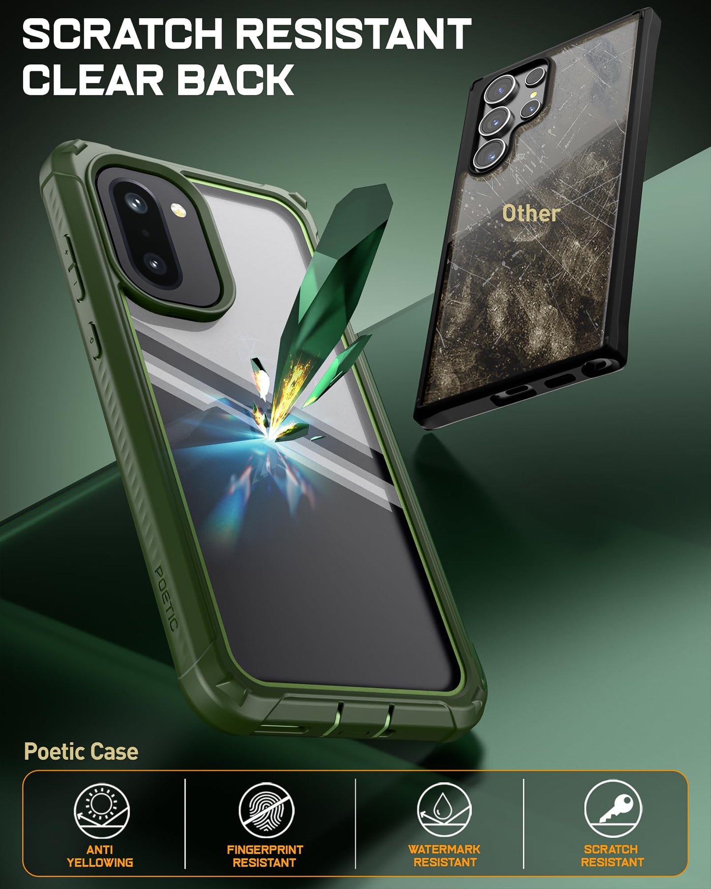 Poetic Guardian Case for OnePlus 15R 5G, 20FT Mil-Grade Drop Tested | Tempered Glass Screen Protector, Full Body Shockproof Rugged Clear Cover Case