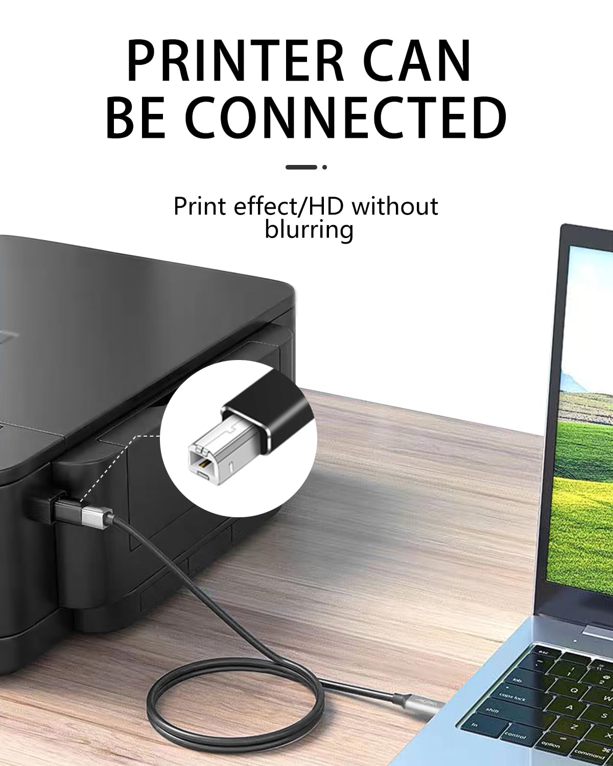 ShineeKee 8 Pack USB C to USB B Adapter, Type C Female to USB Printer Male, Supports Data Sync, Compatible with Scanner, Printer, Server, Camera