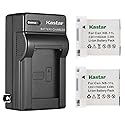 Kastar 2-Pack Battery and AC Wall Charger for Canon ELPH & IXUS Cameras