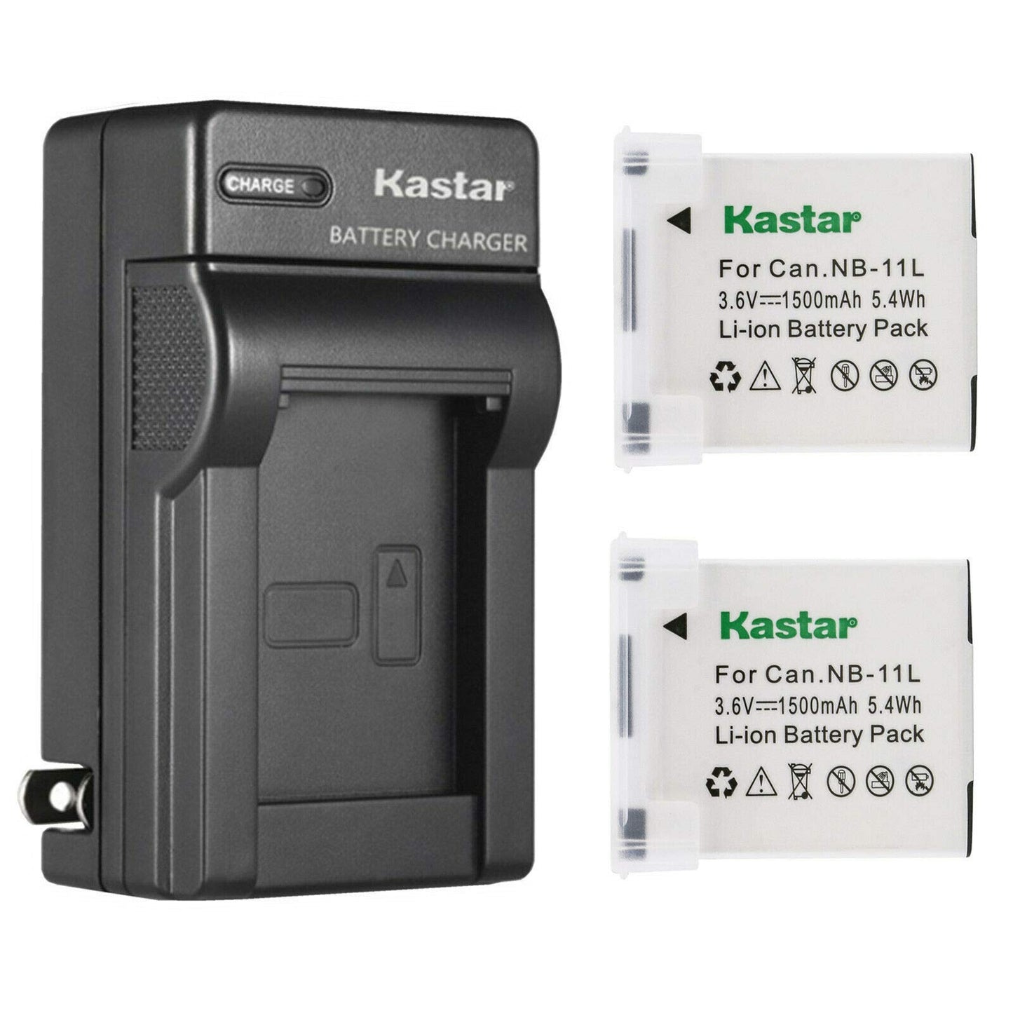 Kastar 2-Pack Battery and AC Wall Charger for Canon ELPH & IXUS Cameras