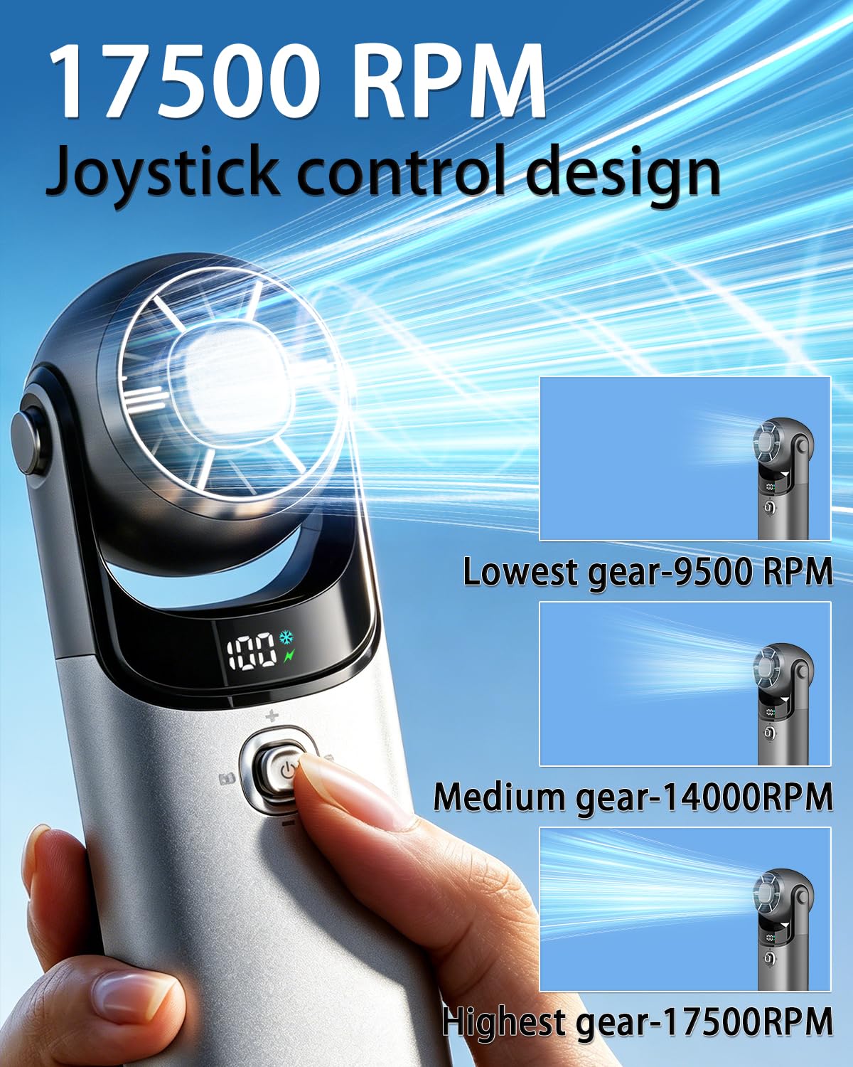 Mini Handheld Fan with Cooling Plate,Portable Pocket Travel Fan Sliver Grey