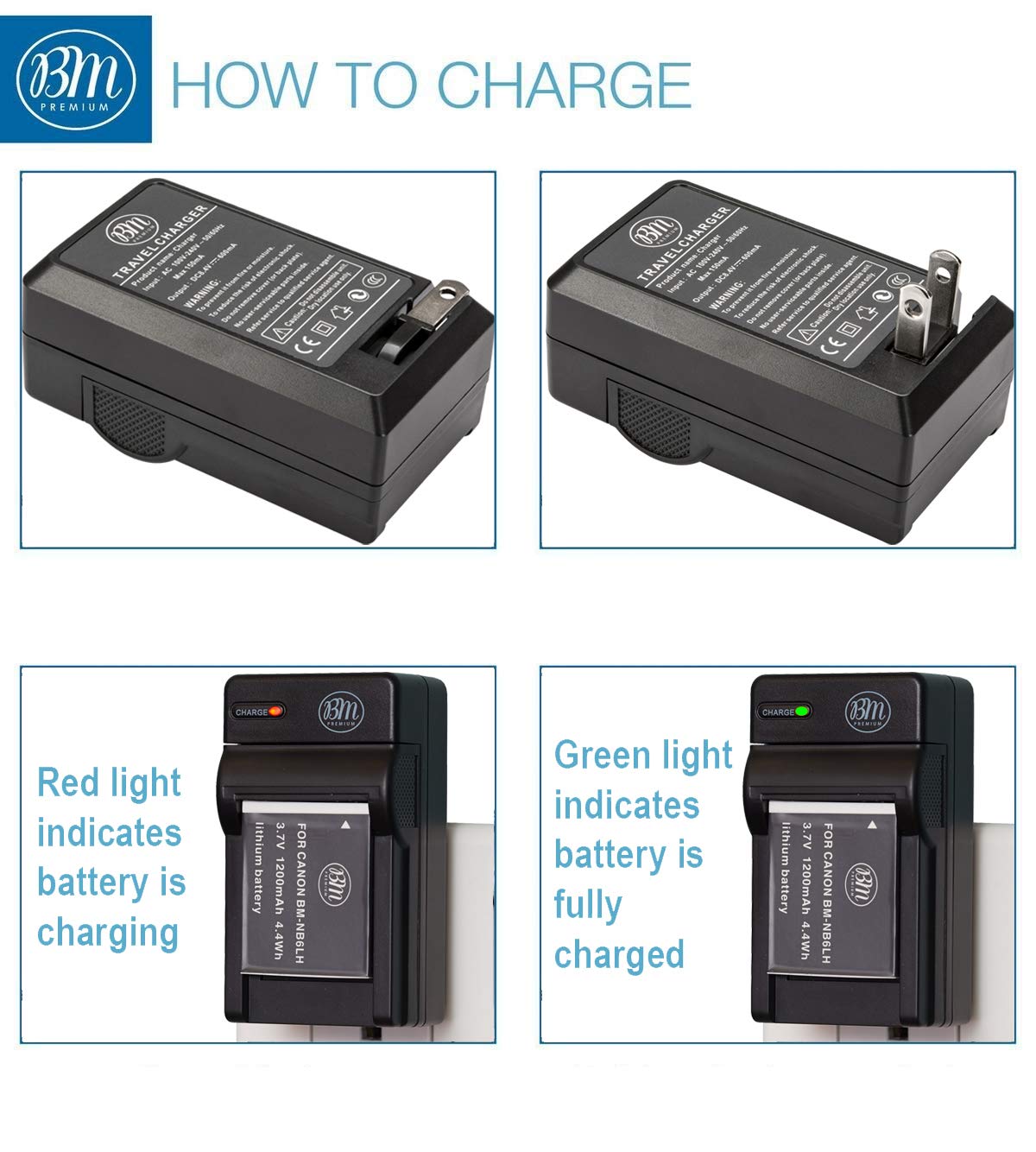 BM Premium NB-8L Battery & Charger Kit for Canon PowerShot A2200 is, A3000 is, A3100 is, A3200 is, A3300 is Digital Camera